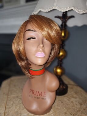 Pure Collection Women’s Short Layered Synthetic Wig - Honey Brown